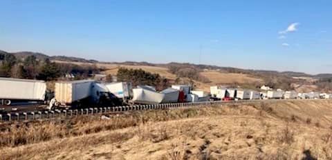 Wisconsin State Patrol released these photos of the multi-vehicle crash. No word on injuries yet: