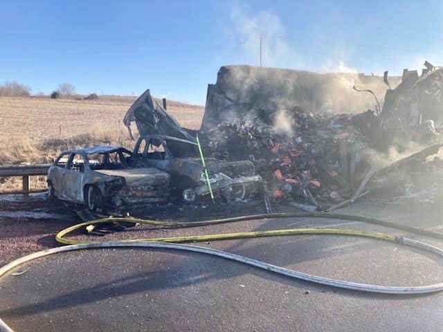 Wisconsin State Patrol released these photos of the multi-vehicle crash. No word on injuries yet: