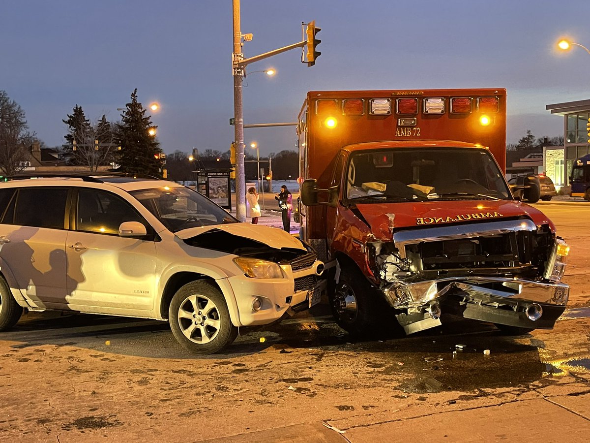 MFD Med unit involved in crash near 43rd and Oklahoma. 3 cars total- no word on injuries.