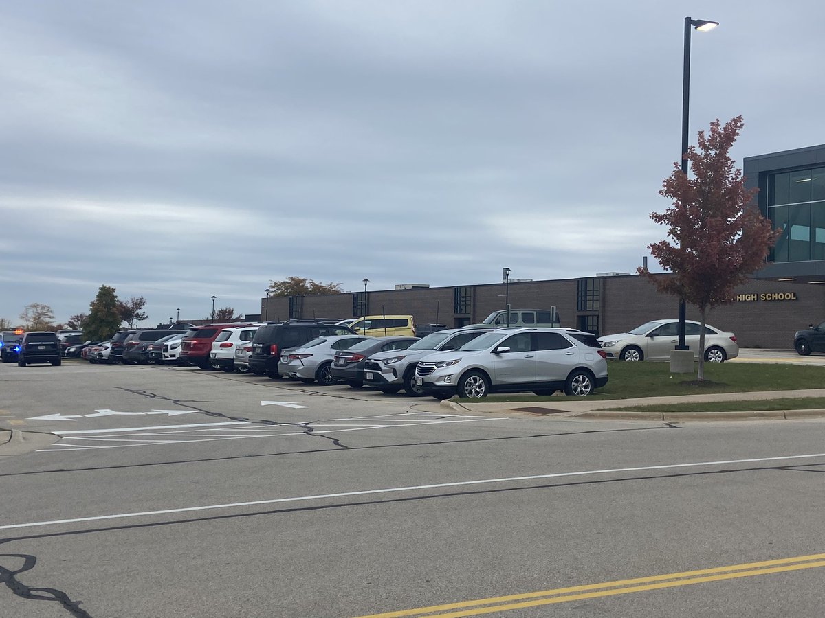 Large police presence seen at Franklin High School this morning after reports of a possible active shooter. Police have given the all clear as it was a false alarm. It was a hoax. This is one of at least 7 schools in the area with similar reports of a threat  