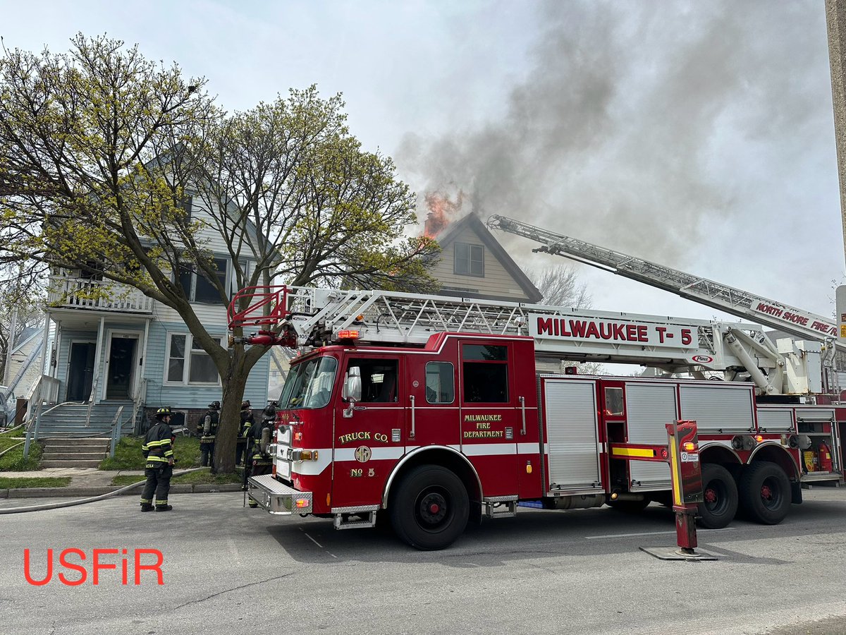 Milwaukee WI - 2500 Block N 8th - Second alarm fire for a house on fire that extended to a rear cottage and neighboring house 