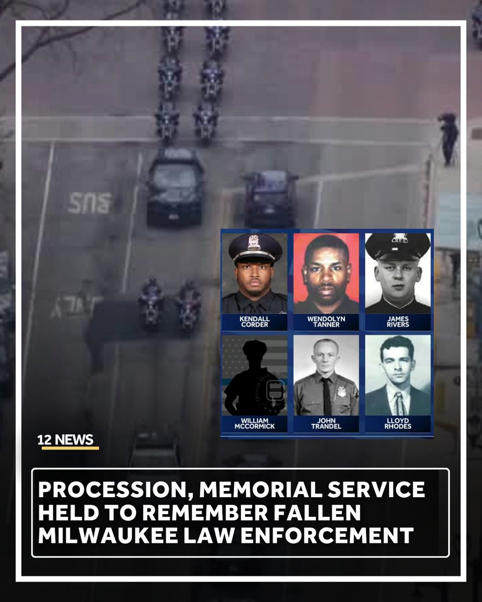Milwaukee area police and fire officials paid tribute on May 6 to six fallen law enforcement members with a procession and memorial service